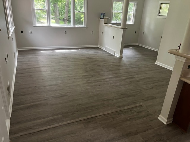 New LVP flooring installed after replacement